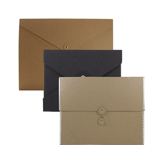 Tùy chỉnh thực hiện in ấn nâu <span class=keywords><strong>kraft</strong></span> giấy phong bì với nút và chuỗi đóng cửa - Product Image 3