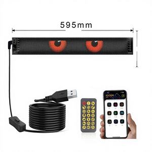 Panneau LED matriciel flexible pour camion, 12V, programmable via application, affichage yeux de démon, indicateur lumineux, yeux animés, kit de rétrofit pour voiture - Product Image 1