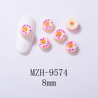 Hiasan Kuku Es Krim Stroberi Resin Pipih Manis Permen Manik-manik Plastik Buah Dessert Es Krim Irisan untuk Casing Ponsel