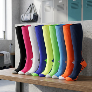 High Quality Anti-Slip Grip Football <b>Socks</b> Custom Logo Breathable Spandex Material Sporty for Youth Daily Use - Product Image 2