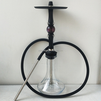 Adaptateur à tube unique Resin Planet Hookah MOZE en alliage d'aluminium avec finition miroir et coffret cadeau pour chicha narguilé