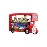 Fabricant Royaume-Uni Ecosse Pays de Galles Souvenir Aimant de réfrigérateur en résine professionnel Aimant de réfrigérateur pour bus de Londres Autocollant de réfrigérateur pour plante