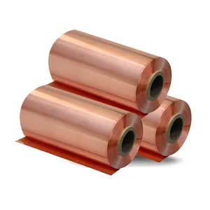 Cinta de cobre puro 99.9% 0.018mm * 530mm de espesor rollos finos lámina de cobre para batería de litio