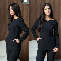 Tunique de massage thaïlandaise personnalisée XL pour femmes, en tissu tissé confortable, tenue de travail pour spa, salon de beauté, infirmières et hôpitaux