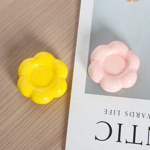 Ceramic Flower Spinning Base Round Cute <b>Table</b> <b>Decoration</b> <b>Accessories</b> For Home Decor - Product Image 4