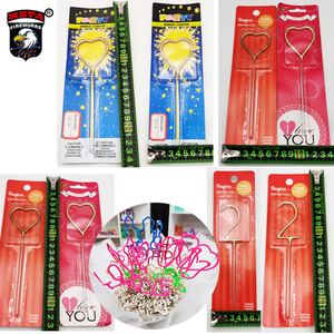 Bạc Sparkler Vàng Kỹ Thuật Số Candles0-9number Hình Dạng Sinh Nhật Nến Bánh Trang Trí Chine Pyro Đài Phun Nước Pháo Hoa Cho Giáng Sinh - Product Image 3
