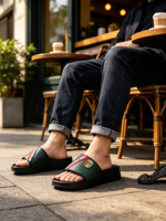 Sandales d'été épaisses à plateforme pour hommes, à bout ouvert, en PU respirant, avec ornement en métal, décontractées, à semelle souple, pour intérieur et extérieur