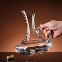 Carafe à Vin de Luxe Moderne en Cristal Sans Plomb Distributeur de Vin en Métal de Haute Qualité Bouteille de Vin Rouge Épaissie avec Cadeaux Whisky