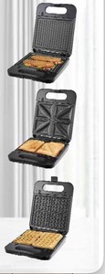 Machine à sandwich Hoffmans HM-3021 3 en 1, 1400W, 220V, gaufrier électrique, presse à panini antiadhésive pour le petit-déjeuner en famille - Product Image 4