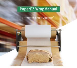 Manual Honeycomb <b>Paper</b> Dispenser Tabletop Honeycomb Wrap Cutter Eco Friendly Protective <b>Packing</b> Void Fill for Shipping Packaging - Product Image 4