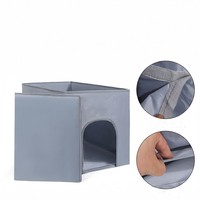 Litière pour chat portable et pliable, nouvelle, surélevée, anti-éclaboussures, avec tapis de toilette, légère, pour intérieur, transfrontalière