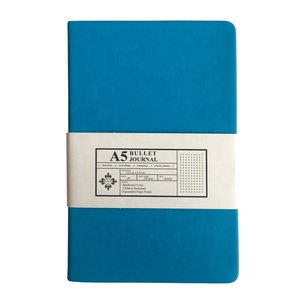 Personalizzabile A5 Lay Flat Blue Faux Leather Journal squisita copertina di design Fox con stampa a punti 100gsm con copertina rigida bassa MOQ - Product Image 1