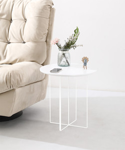 <span class=keywords><strong>Table</strong></span> basse ronde en acrylique transparent, style nordique minimaliste, blanc, diamètre 50 cm 70 cm, pour salon, meubles de maison, fabrication d'usine - Product Image 2