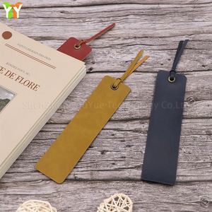 Retro PU Leather <b>Bookmarks</b> Vintage Corner Page for Reading Classic Book Mark With Tassel - Product Image 2