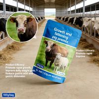 Complément alimentaire pour la croissance nutritionnelle des bovins, des ovins et des chevaux, enrichi en acides aminés et favorisant la prise de poids, sachet de 1000g