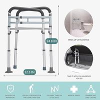 Équipement pour personnes handicapées Rail de toilette en aluminium Poignées antidérapantes pliables pour produits chinois âgés