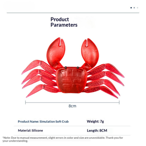 Leurres en plastique souple de haute qualité pour crabes, appâts artificiels réalistes, accessoires de pêche pour la pêche en <span class=keywords><strong>eau</strong></span> salée - Product Image 6