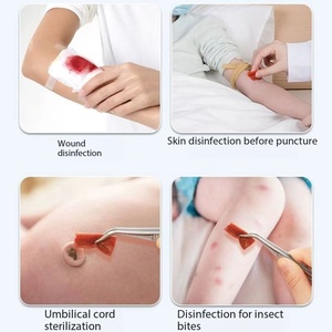 100 tampons de préparation à la povidone-iode, emballés individuellement, stériles, antiseptiques, lingettes désinfectantes pour les premiers secours et la préparation de la peau - Product Image 2