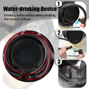 Pabrik grosir FNJ08 Self-Primed Filter Anti beracun asap wajah penuh masker Gas dengan Dispenser air - Product Image 2