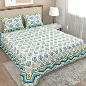 インドの輸出業者が販売する柔らかな感触とプリントデザインの寝具セットを備えた綿100% の寝具セット