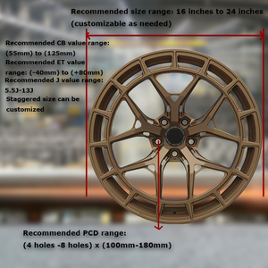 ZW Premium Build G30 Bronze E34 G80 20 E39 E90 E36 22 17 18 19 Pouces Jantes en Alliage Forgé pour Voiture BMW Personnalisées 5x112 5x120 - Product Image 3