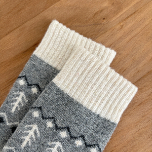 <strong>Fairisle</strong> Style Wool Small Tree <strong>Socks</strong> Women's Retro Medium-length Japanese Autumn and Winter Cartoon Animal Pile <strong>Socks</strong> Stockings - Product Image 3