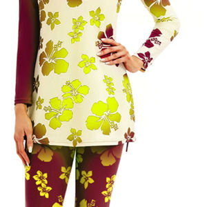 Maillot de bain musulman modeste pour femmes 2026, entièrement couvrant, une pièce, imprimé, burkinis islamiques avec bas à coupe haute, spandex/nylon - Product Image 4