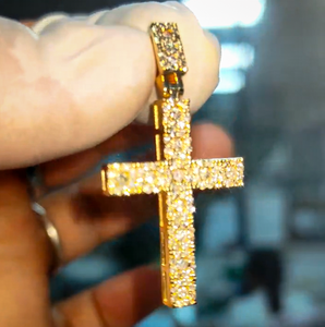 कस्टम क्रिस्टियन ठोस सोने 10k 14k 18k 22k 9k गहने क्रॉस पेलेंट vs1 लैब उगाए गए हीरे के ठीक गहने संग्रह - Product Image 5