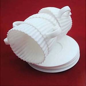 Reusable Eco-Friendly Non-Toxic Silicone Tea Cups Saucers Set Cupcake <b>Mold</b> for Wedding/Birthday <b>Cake</b> Baking (Temperature Range - Product Image 6
