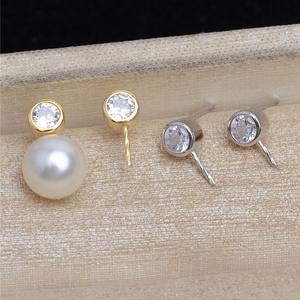 ต่างหูเงินแท้ Wenchi S925 รุ่น Queen แบบเข็มตรง ประดับเพชรซิคอนเดี่ยว ไข่มุก 9-13 มม. เครื่องประดับหรูหรา รุ่น 16952 จากประเทศจีน - Product Image 1