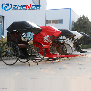 Rickshaw Clásico Vintage, Rickshaw <span class=keywords><strong>de</strong></span> Dos Ruedas con Arrastre Manual <span class=keywords><strong>en</strong></span> <span class=keywords><strong>Venta</strong></span> - Product Image 4