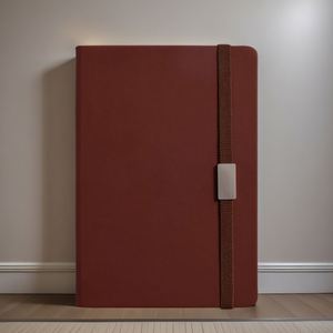 Personalised <b>A5</b> PU Leather <b>Notebook</b> Hardcover Spiral Bound with Elastic Strap Promotional Logo Printing for Business Use - Product Image 4