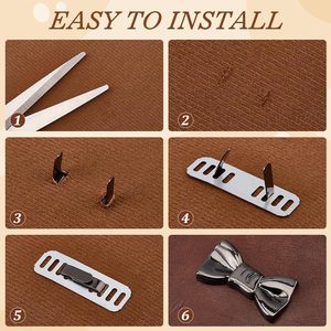 CRASPIRE Etiquetas para Bolsos Hechas a Mano en Varios Colores, Etiquetas para Bolsos en Oro Rosa, Plata, Bronce Antiguo y Negro, con Lazo, para Coser, Unisex - Product Image 6