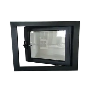 Cheap Price Wood Finished UPVC Awning Windows French Roof Space Saving China Top Brand Windows for Commercial Buildings