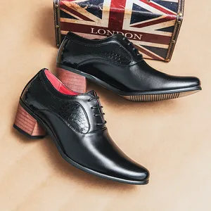 Italy Design High Quality Customized Men Dress & Oxford Shoes Lofar Sepatu Men High Heels Shoes Custom Mens Dress Shoes