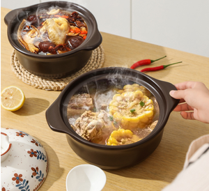 Casserole en céramique de haute qualité, pot à soupe émaillé à la main, ustensile de cuisine écologique, <span class=keywords><strong>cocotte</strong></span> en céramique émaillée - Product Image 2