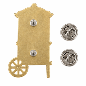 Pin de solapa esmaltado con logotipo personalizado de máquina de palomitas de maíz, insignia retro de cine, recuerdo de <span class=keywords><strong>película</strong></span>, broche, regalo, venta al por mayor, OEM ODM de fábrica - Product Image 4