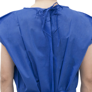 Bata de <span class=keywords><strong>Paciente</strong></span> Desechable con Certificación ISO, Bata de Examen Hospitalaria de Tela No Tejida SMS, Azul - Product Image 4