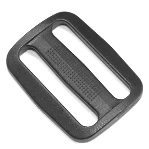 Plastic Black Curve Tri-Glide Slider Adjustable Buckle For Bags Webbing Size 20mm 25mm 32mm 38mm 50mm 60mm