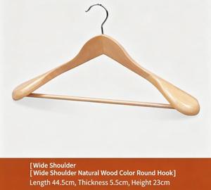 Clothes <b>Hanger</b> Luxury Wood Suit Coat <b>Hanger</b> Beech Lotus Oak Wooden <b>Hanger</b> - Product Image 4