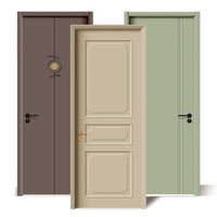 Poignée de porte coulissante moderne de luxe pour portes en bois massif avec isolation phonique en verre, utilisation en chambre à coucher, hôtels et maisons
