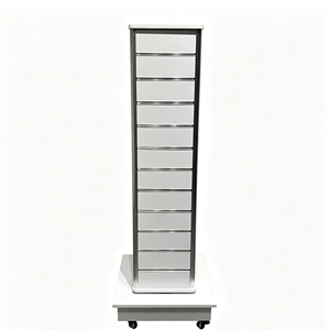 Espositore Girevole a 4 Lati HIKUYA per Gioielli, Stand Mobile con Ruote in MDF per Collane e Orecchini, per Negozi e <span class=keywords><strong>Boutique</strong></span> - Product Image 4