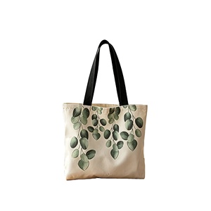 Sac fourre-tout en coton imprimé sur mesure, écologique, réutilisable, sac à main en coton OEM ODM pour le shopping, les cadeaux et l'usage quotidien - Product Image 1