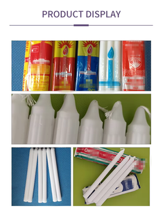 <span class=keywords><strong>Acheter</strong></span> en gros grandes bougies d'église blanches bougie votive cannelée bougies de cire de paraffine piliers pour les mariages décoratifs à la maison - Product Image 4