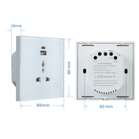 Enchufe de pared universal inteligente para el hogar con puerto USB tipo C, aplicación de Control remoto, 16A, enchufe inteligente, temporizador, funciona con Alexa, Google Home