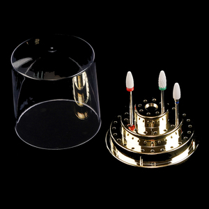 Dust Proof Nail <b>Drill</b> <b>Bit</b> Holder Stand Display Organizer Storage <b>Box</b> for Home Salon Tools - Product Image 2