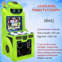 Machine de jeu d'arcade Joy2fun à monnayeur avec écran LED multicolore pour enfants, équipement de jeu en anglais