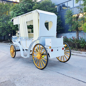 รถขนส่งพิเศษ รถม้าไฟฟ้าสำหรับงานแต่งงาน สไตล์ยุโรป รถม้าชมวิว รถม้าไฟฟ้าสำหรับโรงแรม - Product Image 4