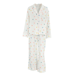 All'ingrosso della fabbrica san valentino amore <span class=keywords><strong>pigiama</strong></span> di puro cotone da <span class=keywords><strong>donna</strong></span> a maniche lunghe e pantaloni due pezzi pigiami Set invernale - Product Image 6