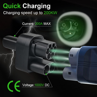 Chargeur EV CCS2 vers Tesla Adaptateur Convertisseur 200A 1000V 200KW pour Modèle 3/X/Y/S CCS COMBO 2 EV Convertisseur de Charge Adaptateur Électrique